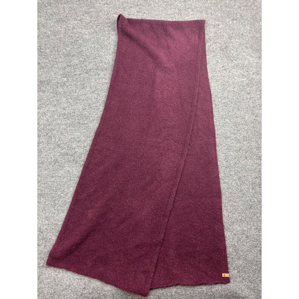Ten Tree Wool Blend Scarf Women's Maroon Burgundy Fuzzy Knit Soft Warm Winter